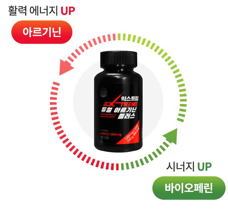 쿠팡 활력 필수 아미노산 익스트림 듀얼 아르기닌 플러스 1000mg 120정