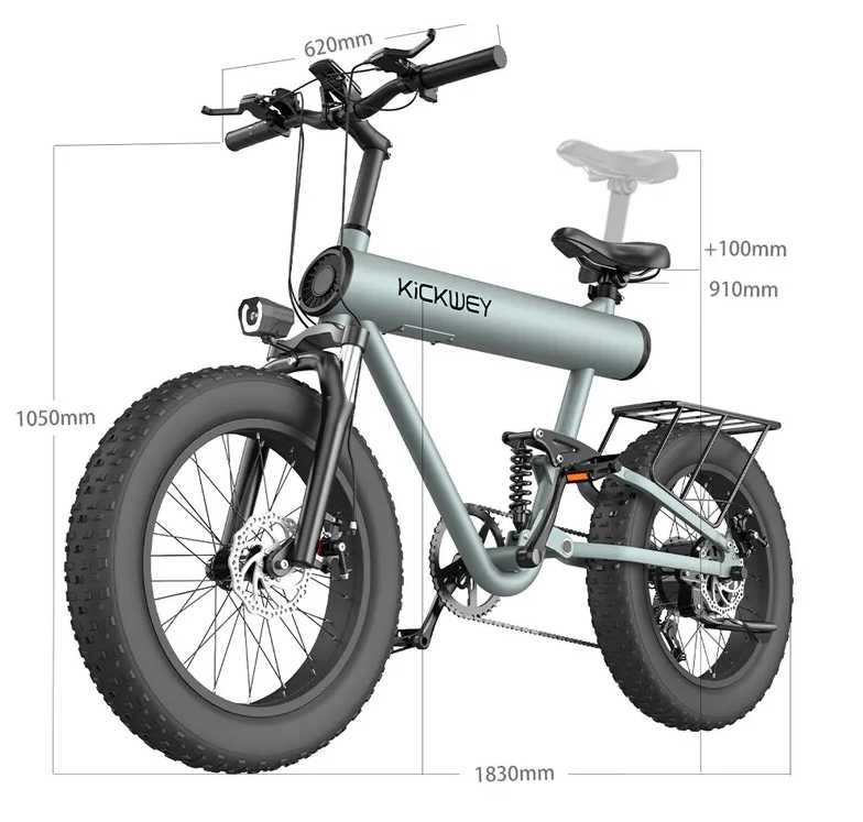 K20 1000W 48V 20Ah 20-Inch Electric Mountain Bike for Off-Road Outdoor Adventures