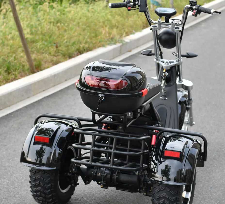 High-Powered 3 Wheel Electric Scooter: 2000W Motor, 35-45KM/H Max Speed, 250KG Max Load, 18 Inch Off-Road Fat Tire Electric Scooter for Adults