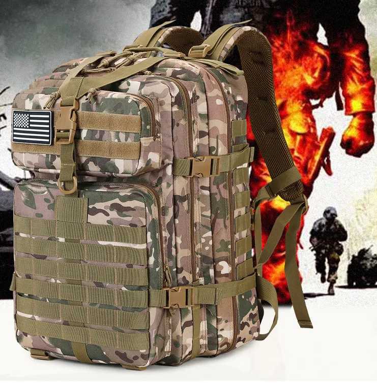 Tactical Military Backpack: Waterproof Rucksacks for Camping, Trekking, and Hunting - Large Capacity Travel Bag for Men