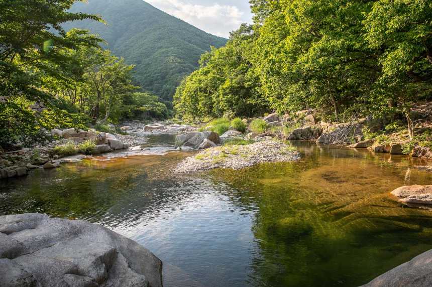 경상도 경북 경주 야영장 캠핑장 계곡 물놀이 글램핑 산내자연캠프 땅마루