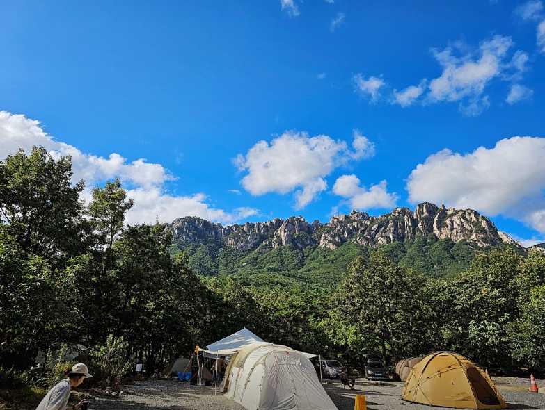 강원도 여행 설악산 울산바위 야영장 차박 미시령 계곡 물놀이 캠핑장 캠핑느루