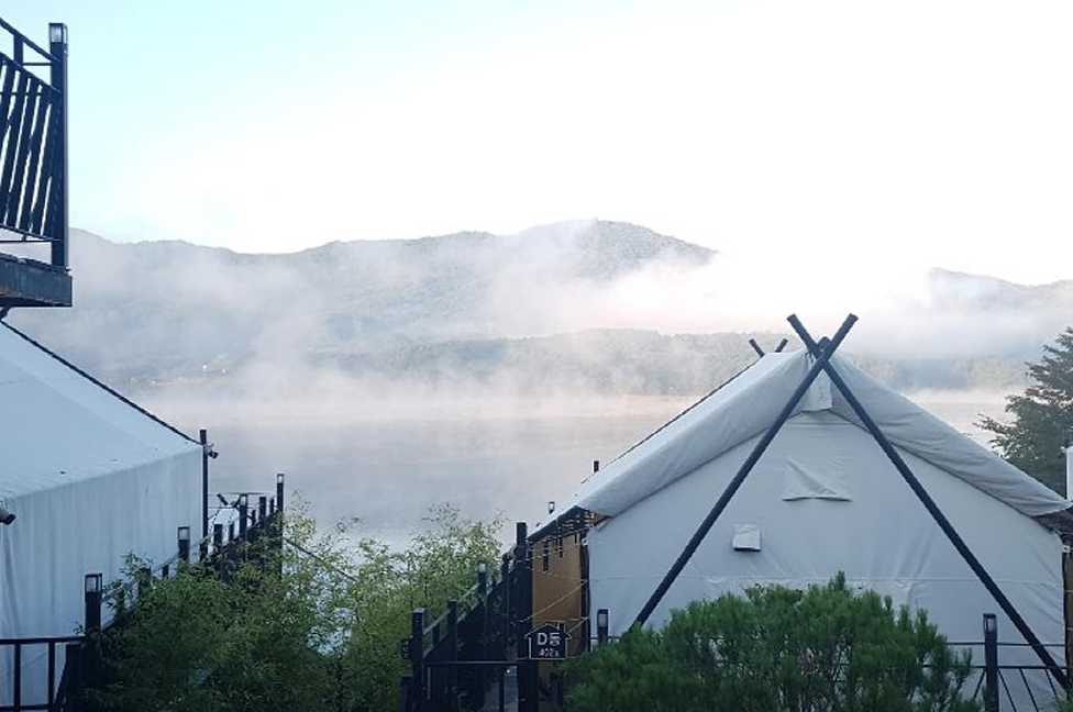 전남 전라도 담양 광주 호수 근교 여행 캠핑장 대숲 글램핑